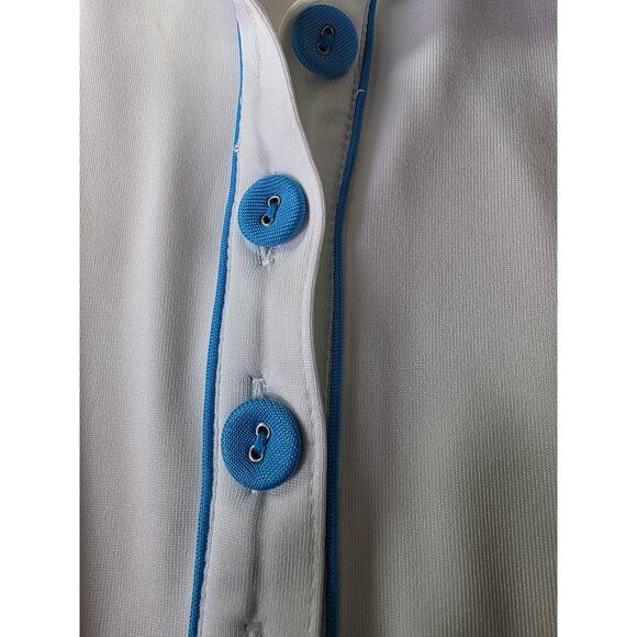 SWING CONTROL White Royal Blue Accents NEW Active Outdoor Golf Polo Top SZ L NWT - Picture 3 of 8
